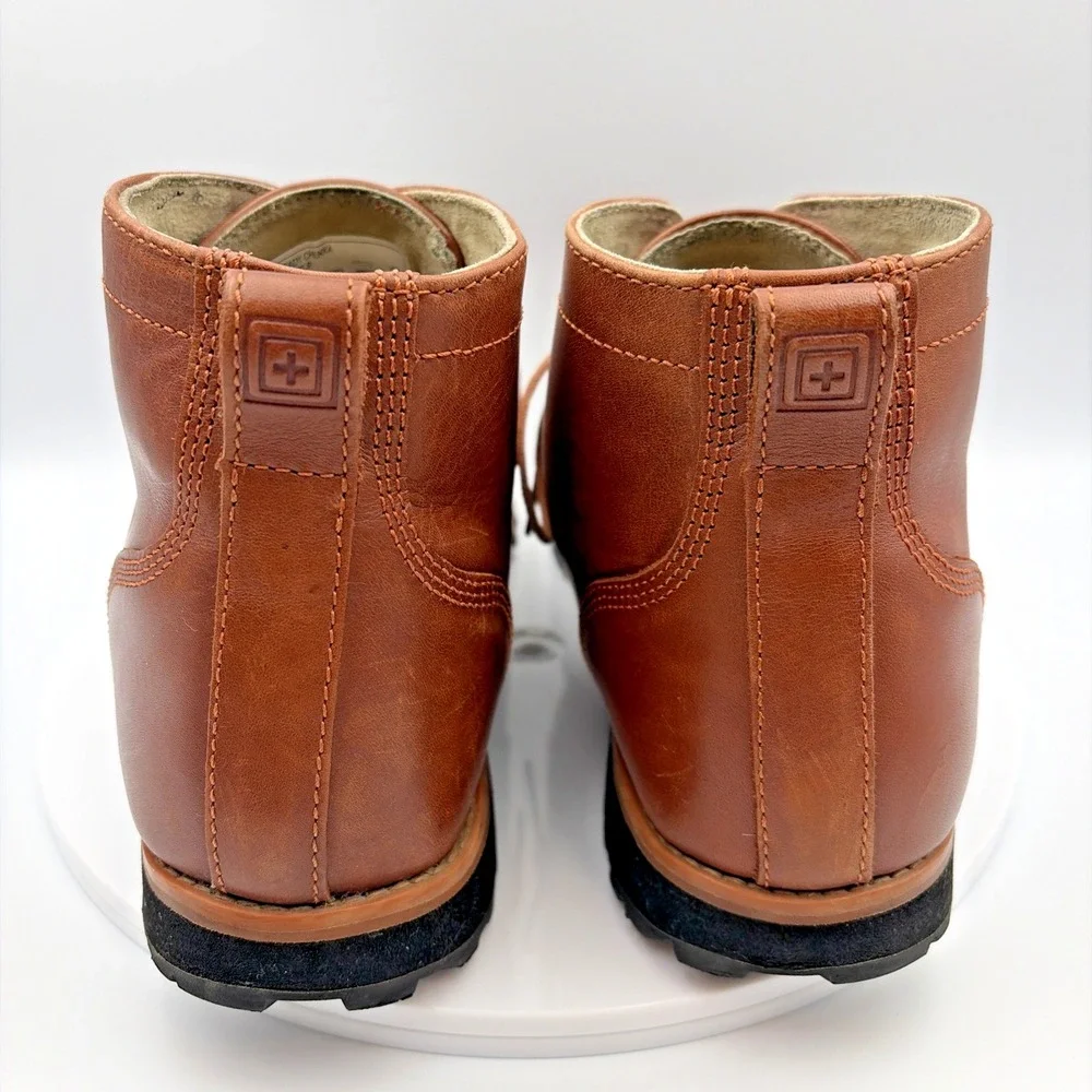 5.11 Tactical Mission Ready Chukka Boots Mens 13 Rust Brown Leather Vibram Sole